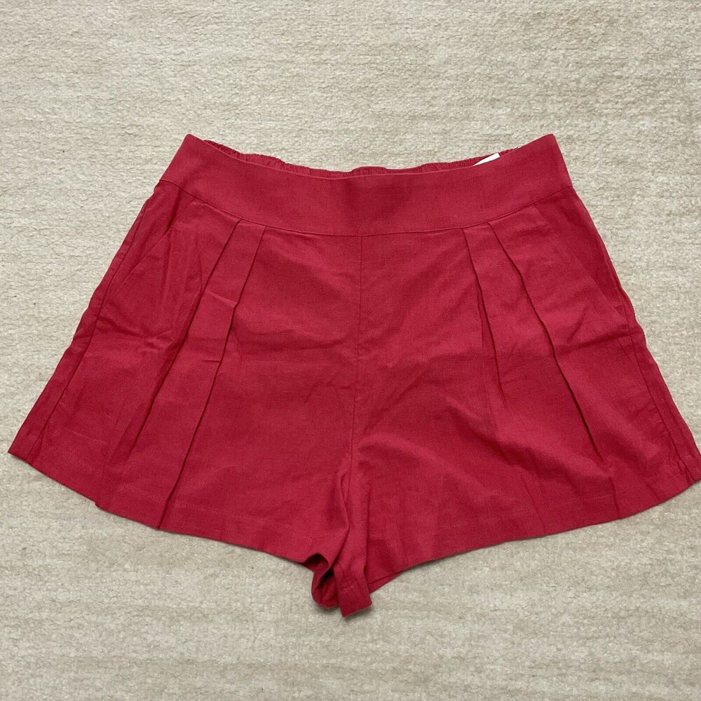 Abercrombie & Fitch Red High Waist Shorts